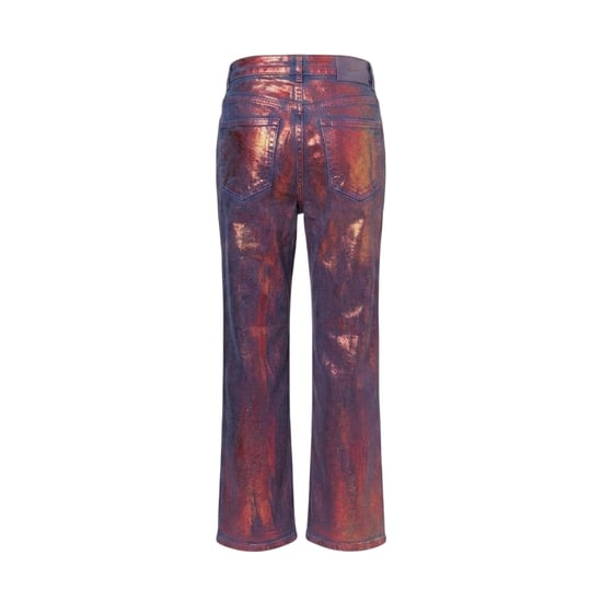 AmyLynn Dames Lupe Metallic 5 Pocket Jeans (Rood) - Image 2