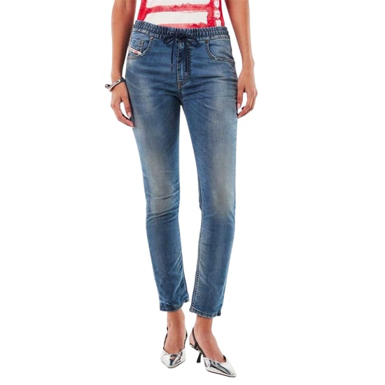 Diesel Damesjeans met Krly-logo, elastische tailleband en wijde pijpen (Blauwe Denim) - Image 1