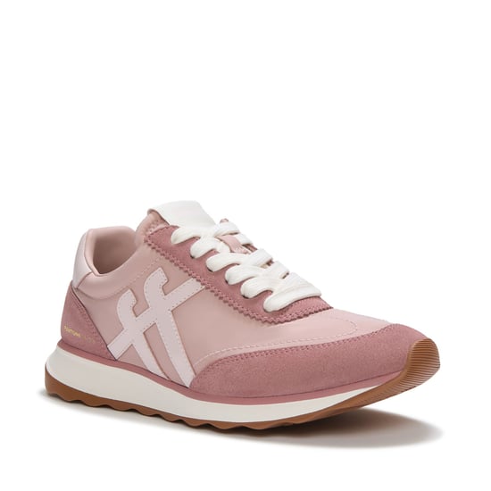 FitFlop X Pantone Retro-Q Suède Dames Roze Sneakers - Image 1