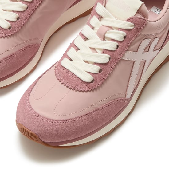 FitFlop X Pantone Retro-Q Suède Dames Roze Sneakers - Image 5