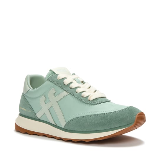 FitFlop X Pantone Retro-Q Suède Dames Groen Sneakers - Image 1