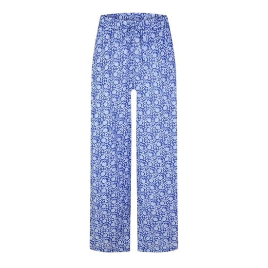 Vero Moda Damesbroek van Lycra met bloemenprint en wijde pijpen (Dresden Blauw) - Image 1