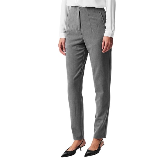 Vila Dames Vivarone Rechte Slim Fit Broek (Medium Grijs) - Image 1