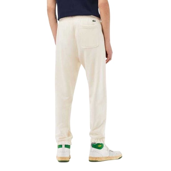 Lacoste Katoenen joggingbroek voor heren (Crème) - Image 2