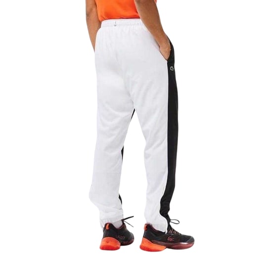 Lacoste Slanke trainingsbroek voor heren met kleurblokken (Zwart/Wit) - Image 2