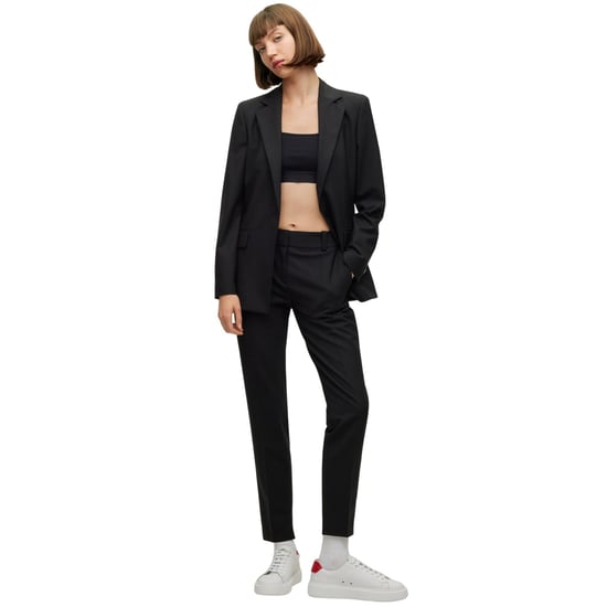 Hugo Hetana rechte broek voor dames (Zwart) - Image 1