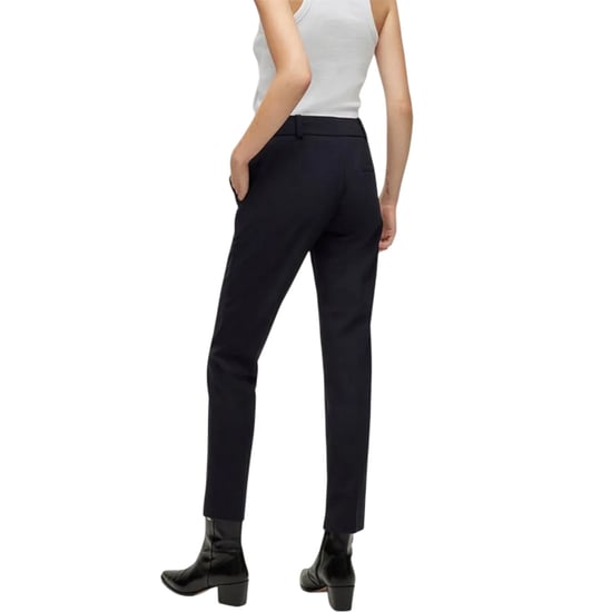 Hugo Hetana rechte broek voor dames (Donkerblauw) - Image 3