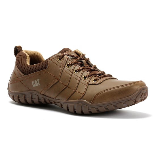 Caterpillar Instruct Suede Men's Dark Beige Lace-Up Shoes - Image 2