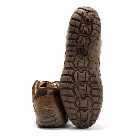 Caterpillar Instruct Suede Men's Dark Beige Lace-Up Shoes - Image 4