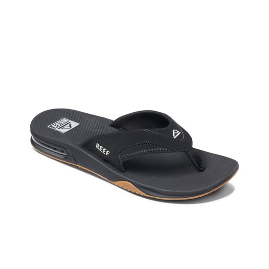 Reef Fanning Flip-Flop Black/Silver - Image 1