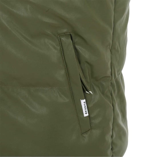 Firetrap Herenvest met PU-vulling (Leger Groen) - Image 4