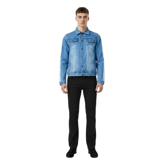 Criminal Damage Heren denim jasje (Blauw) - Image 4