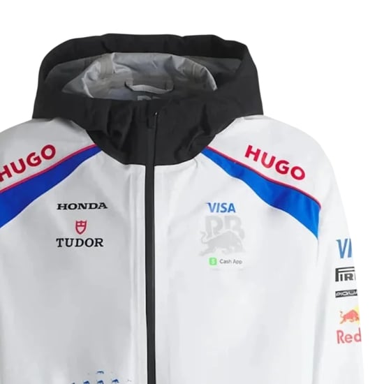 Hugo BW Visa Cash App Red Bull-jas met capuchon voor heren (Wit) - Image 3