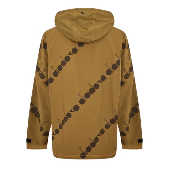 Diadora Anorak voor heren met logo over het hele oppervlak (Olijfgroen) - Image 2