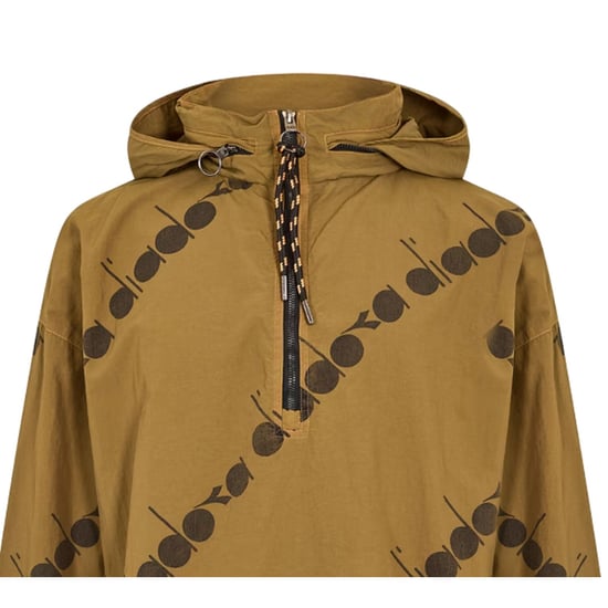 Diadora Anorak voor heren met logo over het hele oppervlak (Olijfgroen) - Image 4