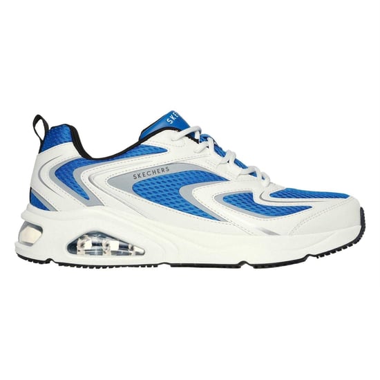 Skechers Heren-sportschoenen met overlay (Wit/blauw) - Image 1