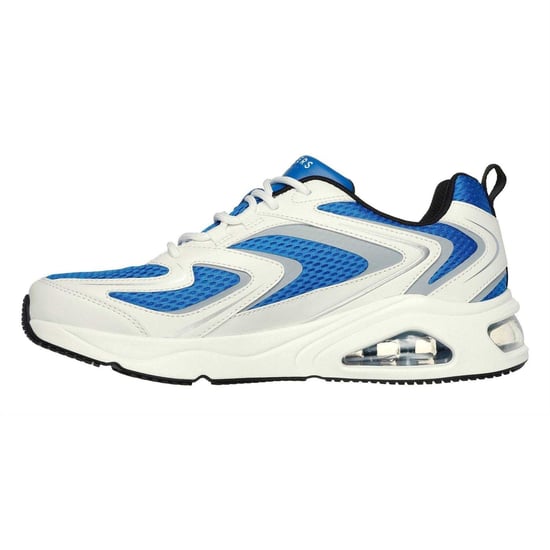 Skechers Heren-sportschoenen met overlay (Wit/blauw) - Image 2