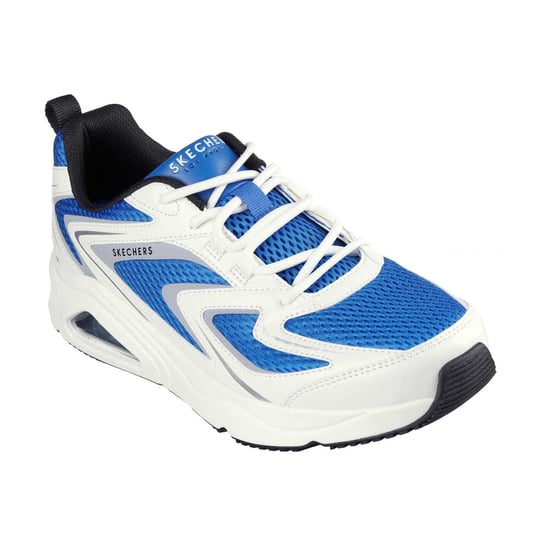 Skechers Heren-sportschoenen met overlay (Wit/blauw) - Image 5
