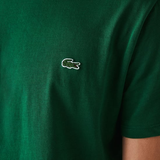 Lacoste Men's Crew Neck T-shirt in Dark Green - Image 3