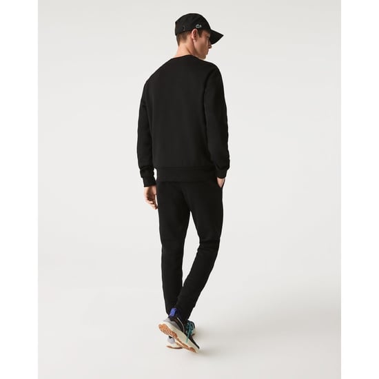 Lacoste Merk Logo Effen Zwarte Trui - Image 4
