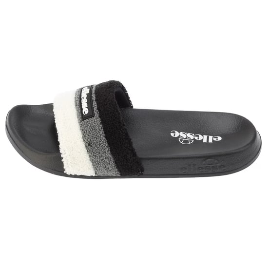 Ellesse Heren-slippers met open teen van badstof en drie strepen (Zwart/Grijs) - Image 2