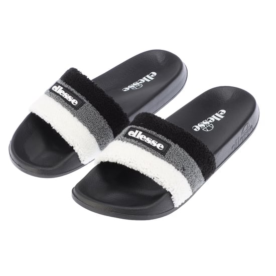 Ellesse Heren-slippers met open teen van badstof en drie strepen (Zwart/Grijs) - Image 5