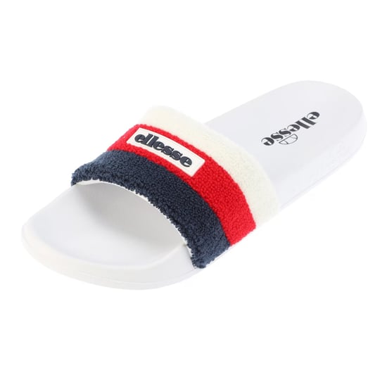 Ellesse Heren-slippers met open teen van badstof en drie strepen (Wit, Rood) - Image 4