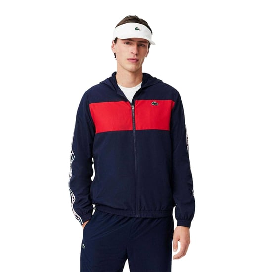 Lacoste Heren Kleurblok Logo Tennisjack (Marine) - Image 3