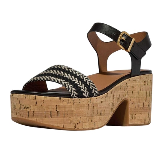 FitFlop Eloise leren plateausandalen voor dames (Zwart) - Image 5