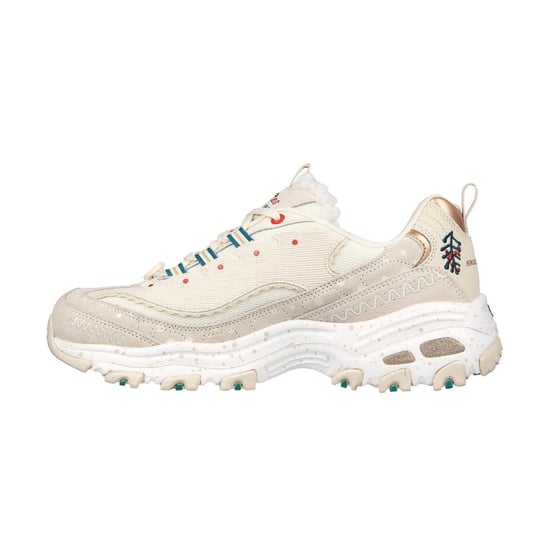 Skechers Dames DLites Kerst Suède Sneakers (Off White) - Image 2