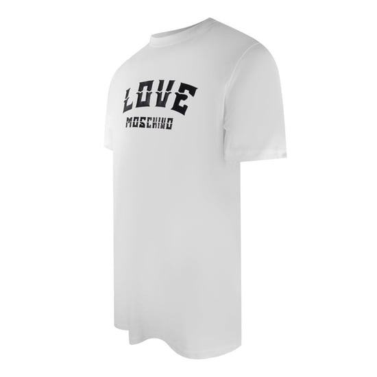 Love Moschino Heren Vet Logo T-Shirt (Wit) - Image 3