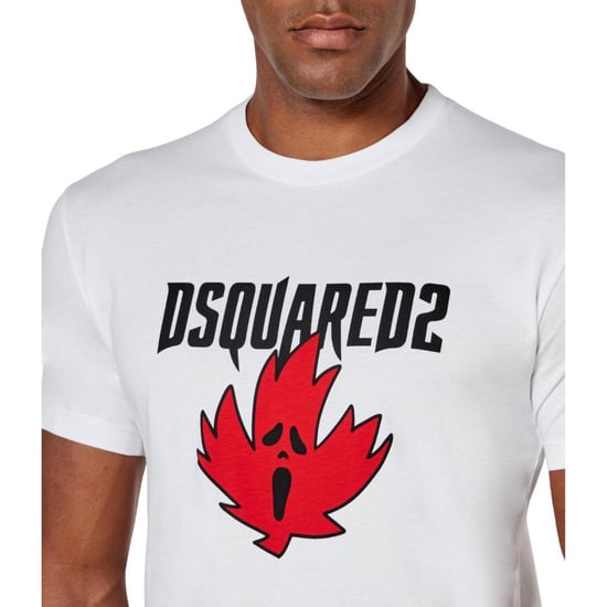 DSquared2 Heren Ghost Maple Leaf Cool Fit T-Shirt (Wit) - Image 3