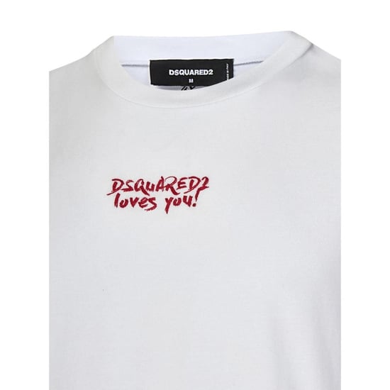 DSquared2 Heren houden van jou Logo T-Shirt (Wit) - Image 4