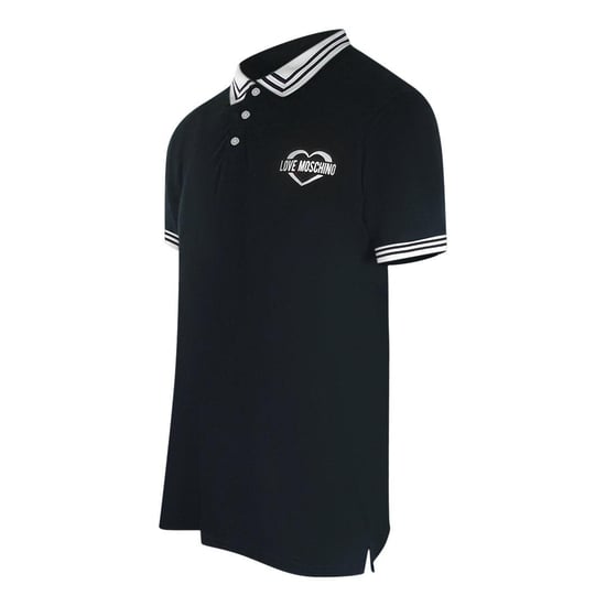 Love Moschino Heren Katoenen Polo Shirt (Zwart) - Image 3