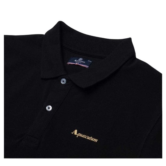 Aquascutum Heren Active Dri-FIT Poloshirt van katoen (Zwart) - Image 4