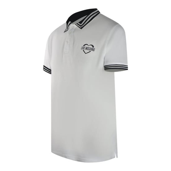Love Moschino Heren Katoenen Polo Shirt (Wit) - Image 3