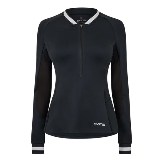 Skins Dames/Dames Quarter Zip Base Layer Top (Zwart) - Image 2