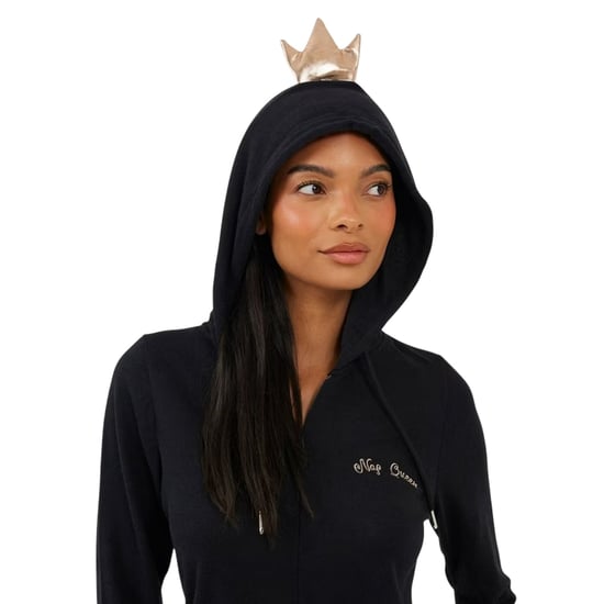 Brave Soul Dames-pyjama met capuchon, lange mouwen en opschrift (Zwart/Rose goud) - Image 3