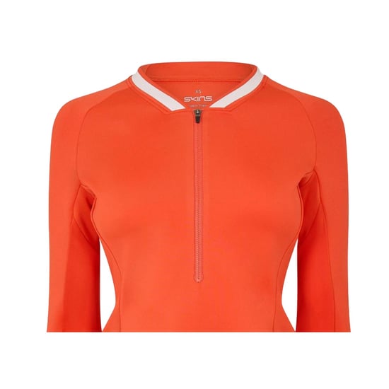 Skins Dames/Dames Quarter Zip Base Layer Top (Rood) - Image 3