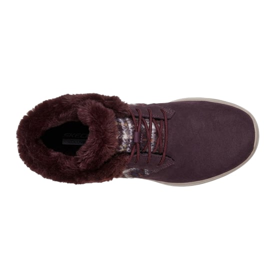 Skechers Go Joy Tartan suède sportschoenen voor dames (Bourgondië) - Image 3