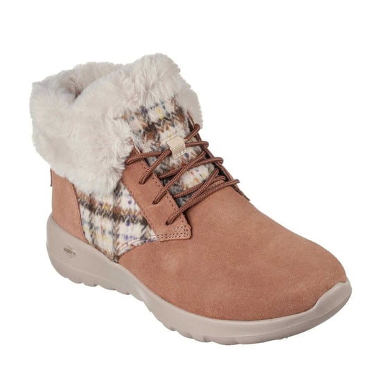 Skechers Go Joy Tartan suède sportschoenen voor dames (Tan) - Image 5