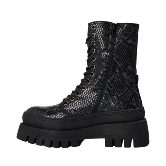Steve Madden Dames Coast Slangenprint Platform Combat Boots (Zwart) - Image 2