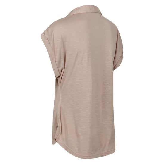 Regatta Dames Effen V-Hals Korte Mouwen Polo Shirt (Sesam) - Image 4