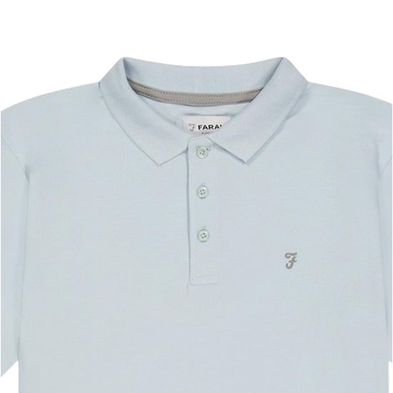 Farah Bugsworth-poloshirt met korte mouwen en borduursel voor jongens (Zoet Water Blauw) - Image 3
