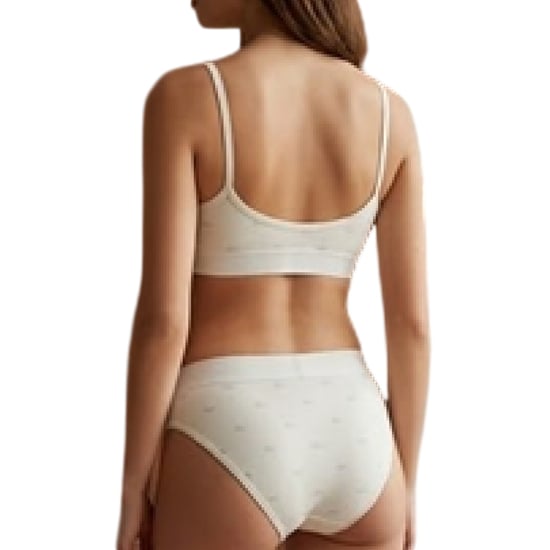Lacoste Dames Logo Katoenen Stretch Slips (Wit) - Image 2
