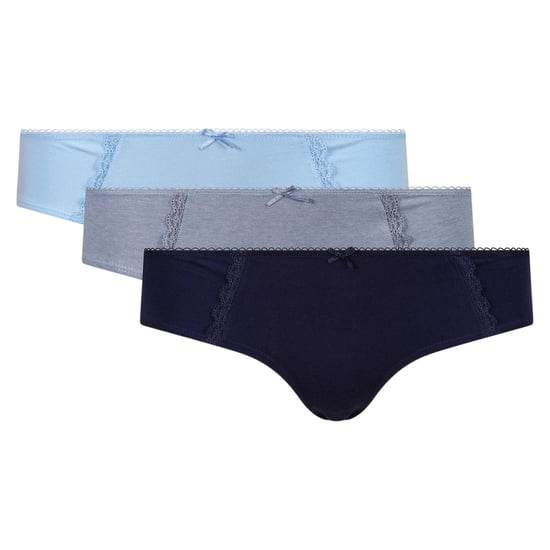 Lee Damesonderbroeken met kanten details (set van 3) (Blauw/Grijs/Zwart) - Image 1
