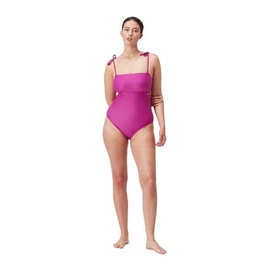 Speedo Dames/Dames Plain Bandeau One Piece Badpak (Roze) - Image 5
