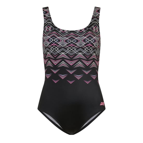 Zoggs Elektrisch Scoopback-eendelig zwempak voor dames (Zwart) - Image 1