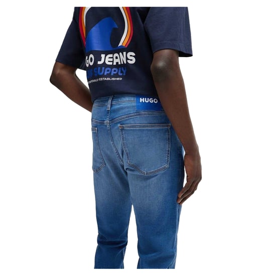 Hugo Heren Denim 5 Pockets Slim Jeans (Medium Blauw) - Image 3
