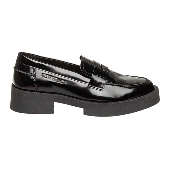 Steve Madden Dames Marina casual penny loafers van lakleer met lage blokhak (Zwart) - Image 3